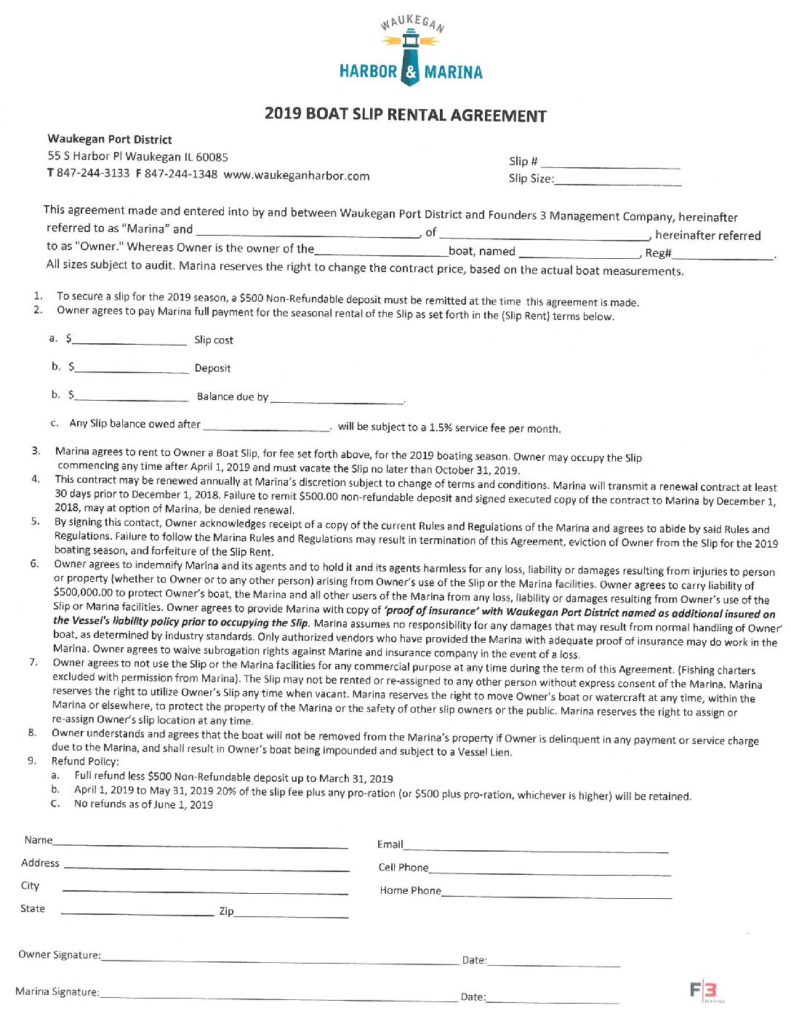 boat slip rental agreement template Alec Langdon